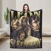 Leon Kennedy Blanket Adults  Flannel Throw Blanket For Sofa Home Comfortable Design Quality Bedspread Gift