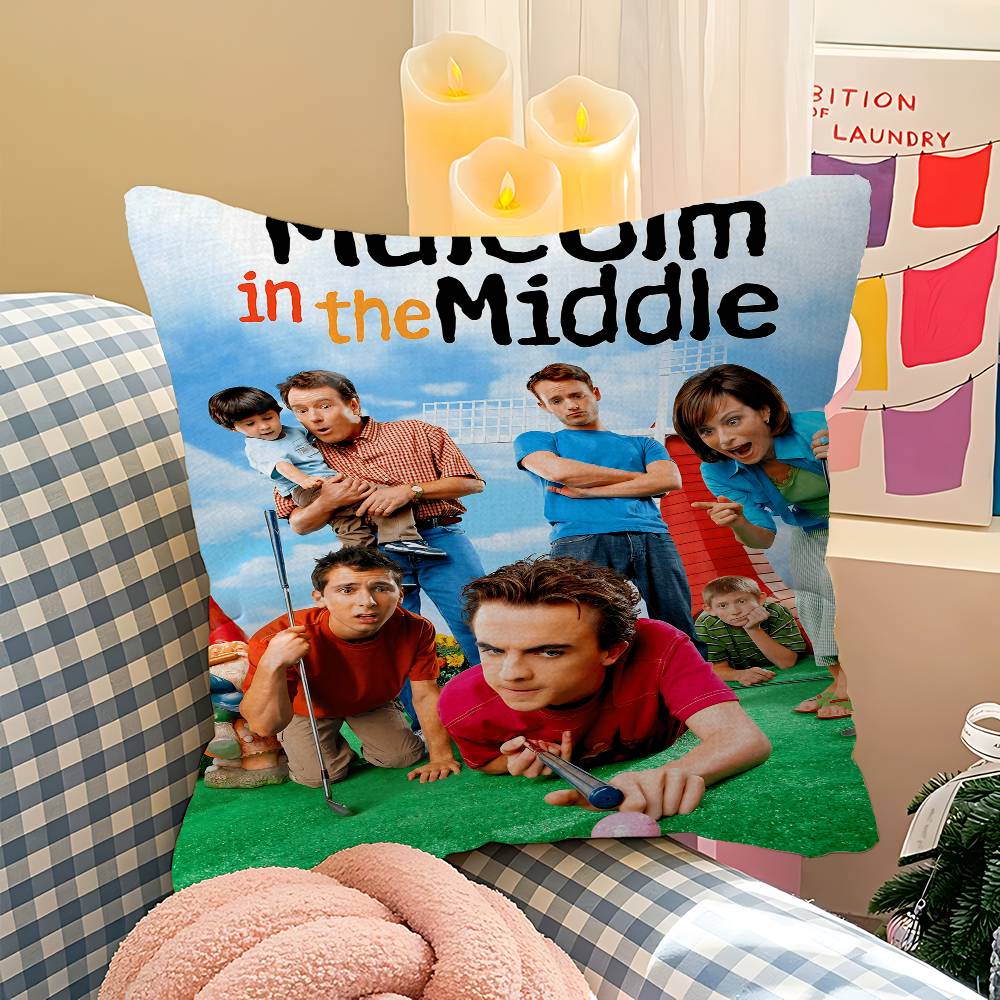 M-Malcolm In The Middle Pillow Cover For Bedroom Room And Living Room Sofa Decorative Cushion Cover