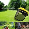 new 1PCS Garden Grass Trimmer Safety Helmet Hat With Full Face Mesh Splash Proof Face Screen Safety Protective Mask