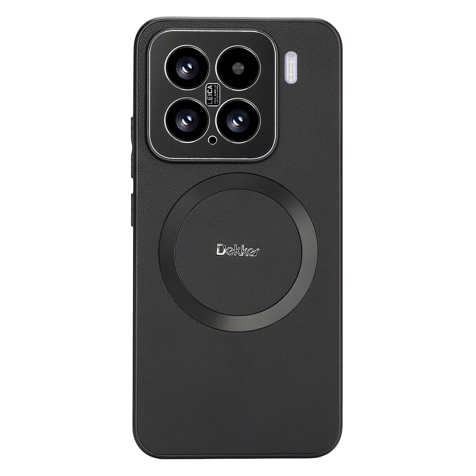 

DEKKER For Xiaomi 15 Case Compatible with MagSafe PU+TPU Phone Back Cover Black