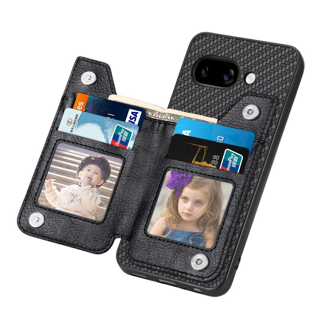 Für Google Pixel 9a Hülle Leder+PC+TPU Reißverschluss-Geldbörse Handyhülle