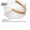 Multi-purpose Storage Basket Ice Bucket with Faux Leather Handle Thickened Plastic Beer Wine