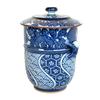 Stylish Teacup with Featuring the Kacho Ikkanjin Design In Made In Arita-yaki Hasami-yaki Lid, Blue. Japan.