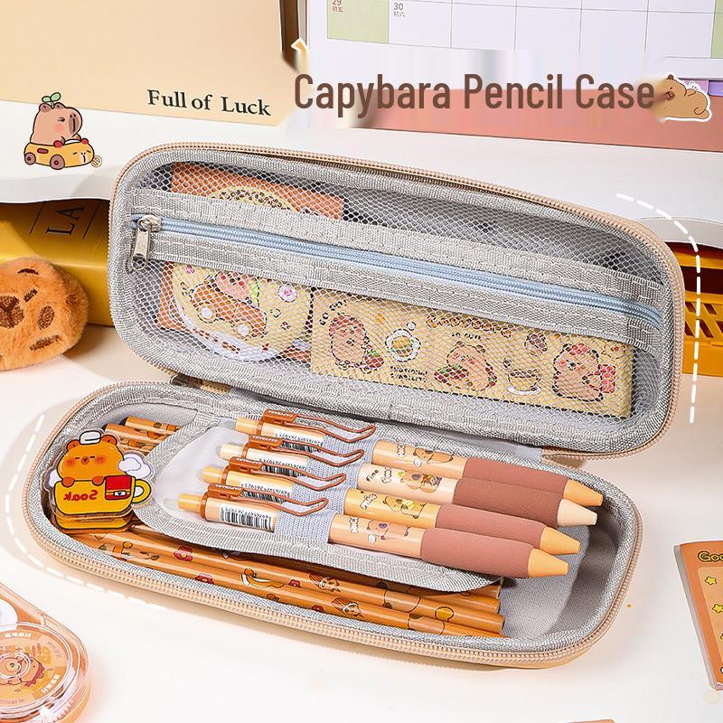 2025 3D Capybara Pencil Case: Large-Capacity, Multi-Functional Student Stationery Box