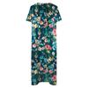 Sommerliches, lässiges, bedrucktes, kurzärmliges Swing-Kleid mit V-Ausschnitt für Damen