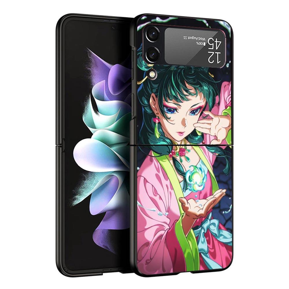 

A-Apothecary D-Diaries Maomao Black Phone Case For Samsung ZFlip7 ZFlip6 ZFlip5 ZFlip4 ZFlip3 5G Hard Protective Galaxy Z Flip 3 Samsung Z Flip 5