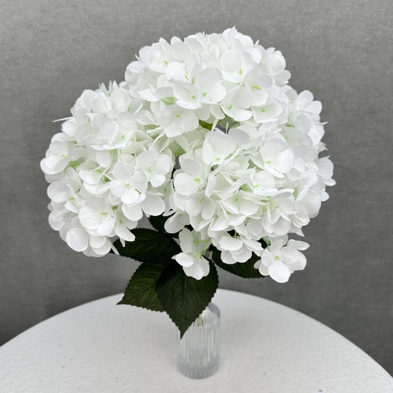Hot Sale 5 Heads Artificial Hydrangea Bouquet Silk Hydrangea Burgundy Artificial Flowers Bouquet for Wedding Event Decoration