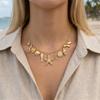Böhmischer Seestern Muschel Muschel Schildkröte Anhänger Halskette für Damen Übertriebene Sonne Gliederkette Halskette Trendige Meeres-Serie Schmuck