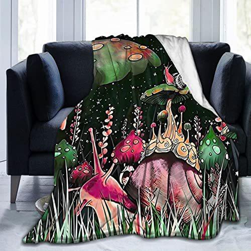 Cartoon Mushroom Blanket Sofa Bedroom Flannel Blanket Portable Lunch Break Blanket