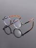 Retro round small frame flat glasses women's fashion popular anti-blue light new personalized frame glasses