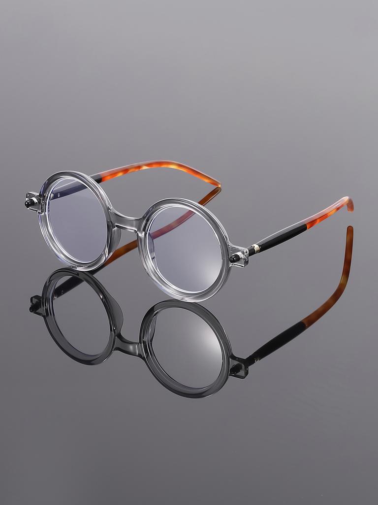 Retro round small frame flat glasses women's fashion popular anti-blue light new personalized frame glasses