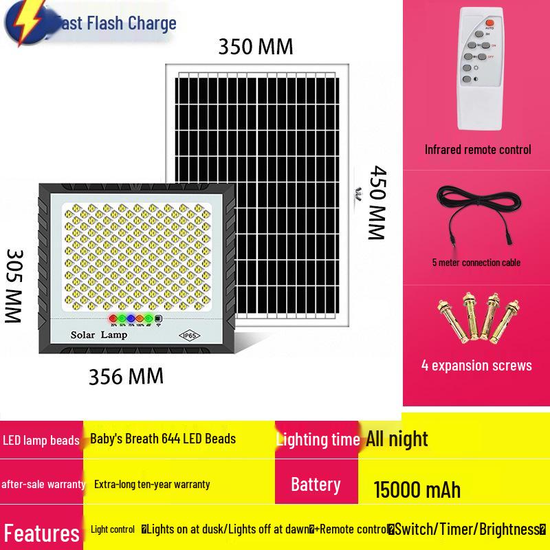 Ultrahelle Wasserdichte Solarstrahler für Außenhof- und Straßenbeleuchtung