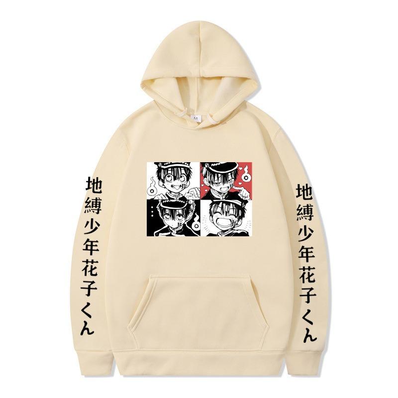 Japanese Animation Toilet-Bound Hanako-kun Hoodies Print Sweatshirt Unisex Autumn Winter Fleece Streetwear Tops Sudaderas