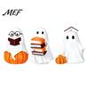 Fun Halloween Desk Accessories Ghost Figurine, Resin Spooky Cute Statue, Funny Creepy Collectible Art Figurines Tabletop Ornament for Home Shelf