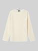 IKALOOK Velour Round Neck Long Sleeve T-Shirt Ctee121