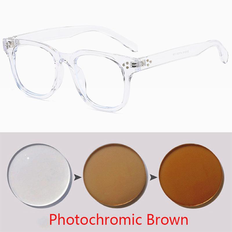 -1 -1.5 -2 -2.5 -3 -3.5 -4 -4.5 -5.0 -5.5 -6.0 Classic Rivets Myopia Eyeglasses With Degree Women Men Black Leopard Frame Glasses