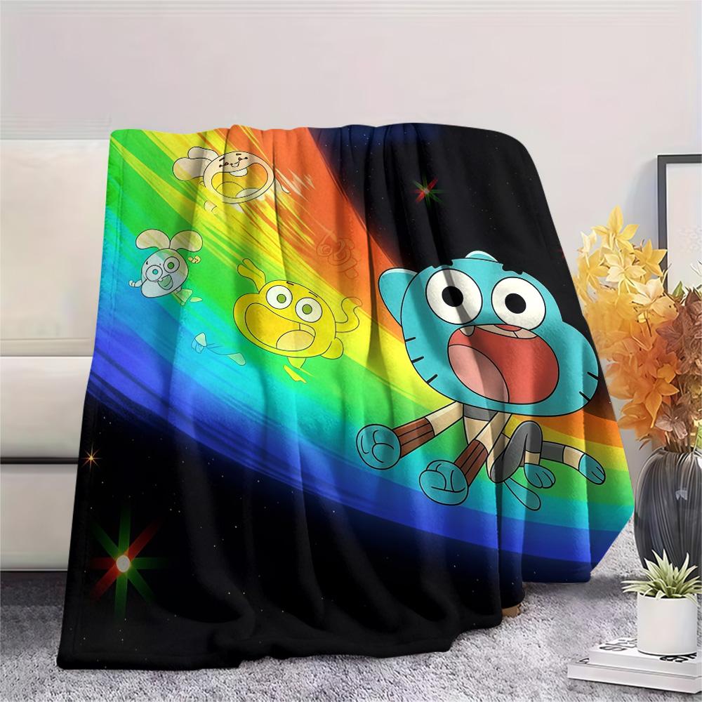 The Amazing World of Gumball Flannel Blanket, High quality Comfortable for All Seasons, Home Decor, Warmth and Comfort
