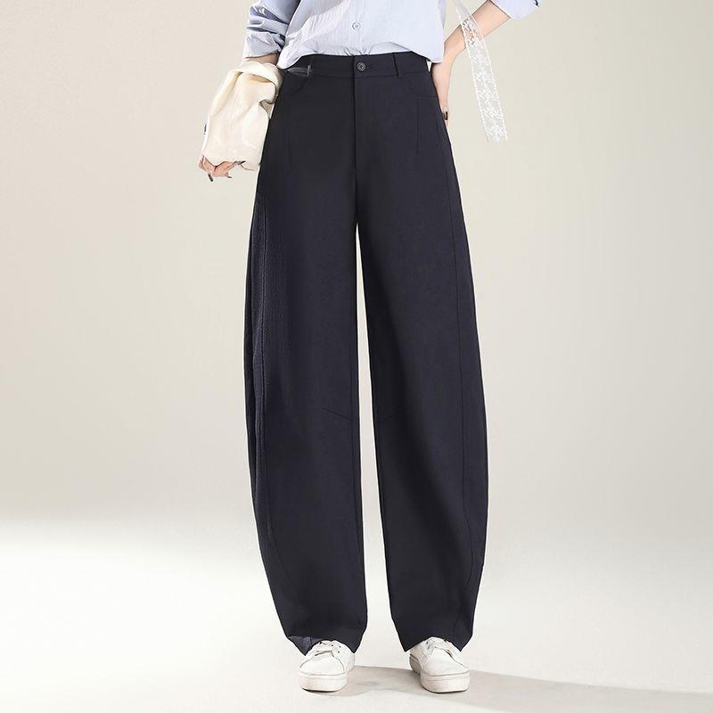 

Women s 2026 Slimming Casual Curved Leg Woolen Pants - Plus Size, Versatile Spring Style 2XL 63-68kg