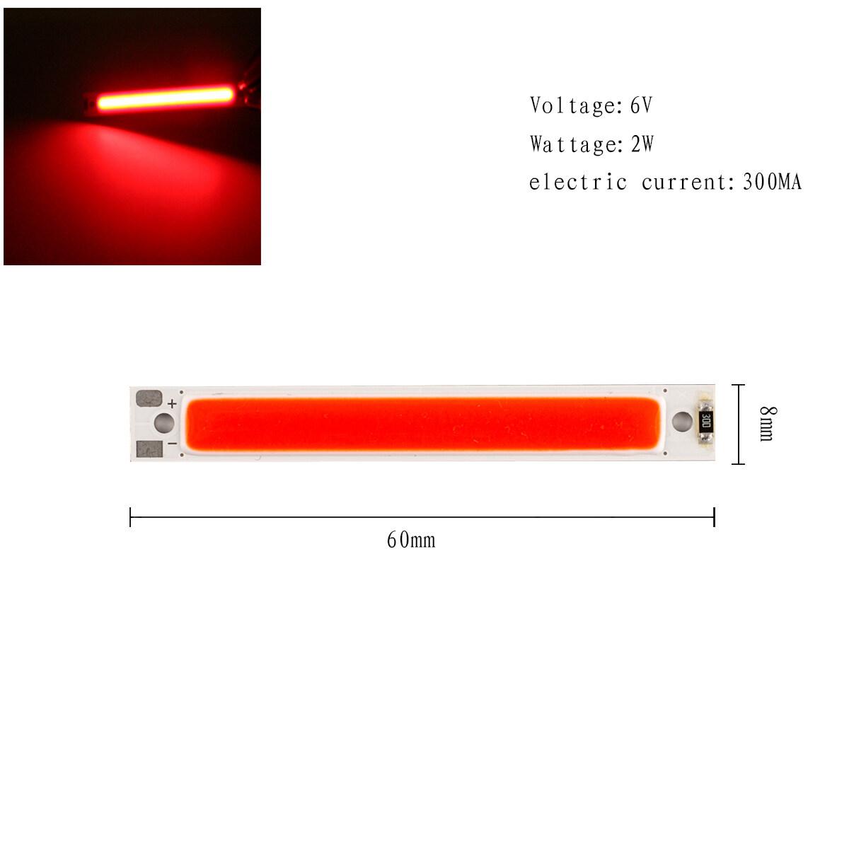 

60x8 мм 3 Вт DC 3 В 6 В светодиодный чип на плате источник света для велосипеда DIY рабочая лампа