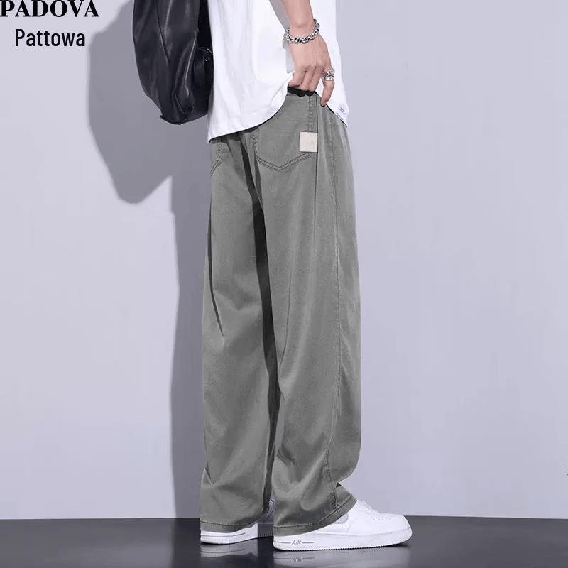 Patova Men s Tencel Blend Straight Wide-Leg Summer Pants XL