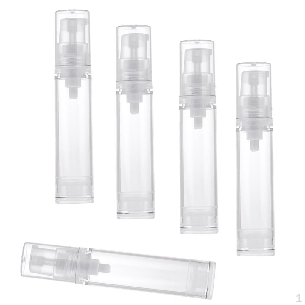 10ML Clear Empty Refillable Airless Pump Lotion Bottle Cosmetic Container Fine Mist Spray Bottle,