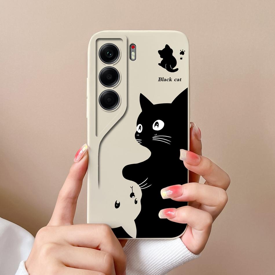 For Tecno Camon 40 Pro Phone Case Cute Animals Soft Back Cover Liquid Silicone Phone Shell For Camon40 Pro 4G 5G Anti Drop Funda