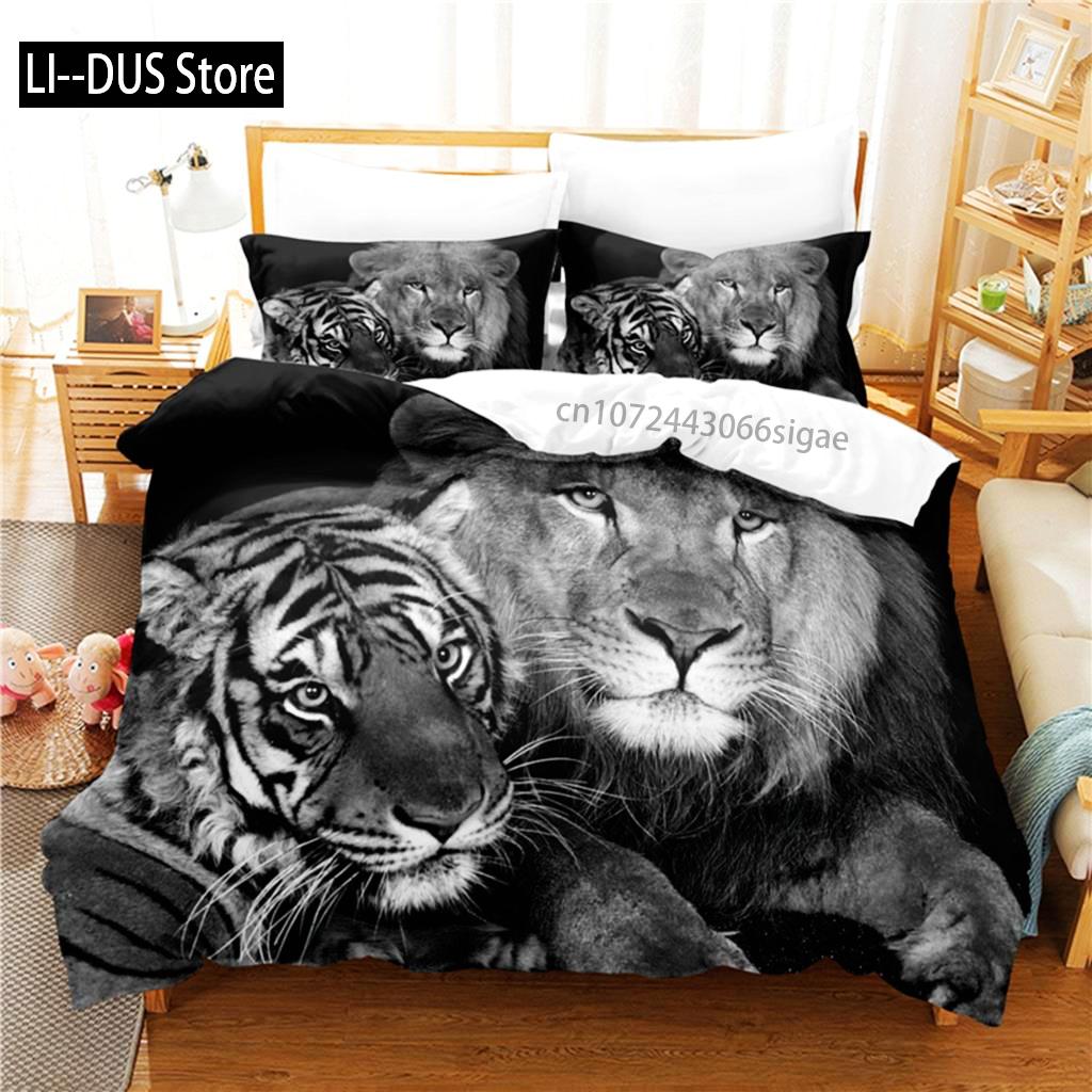 Tiger Bedding Set Duvet Cover Set 3d Bedding Digital Printing Queen Size Bedding Set Fashion Design