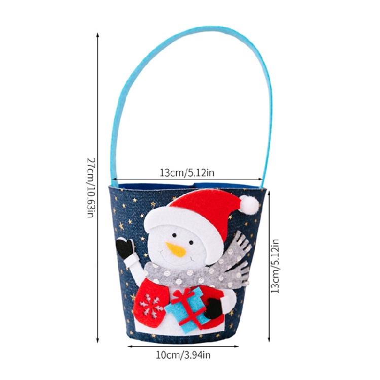 Festival Season Denims Carryall Bag Washable Reusable Holiday Decoration Organiser for Parties and Event