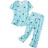 Sommer Damen T-Shirt Kurzarm Sieben Hosen Set Loungewear Sets Plus Size Pyjamas Set