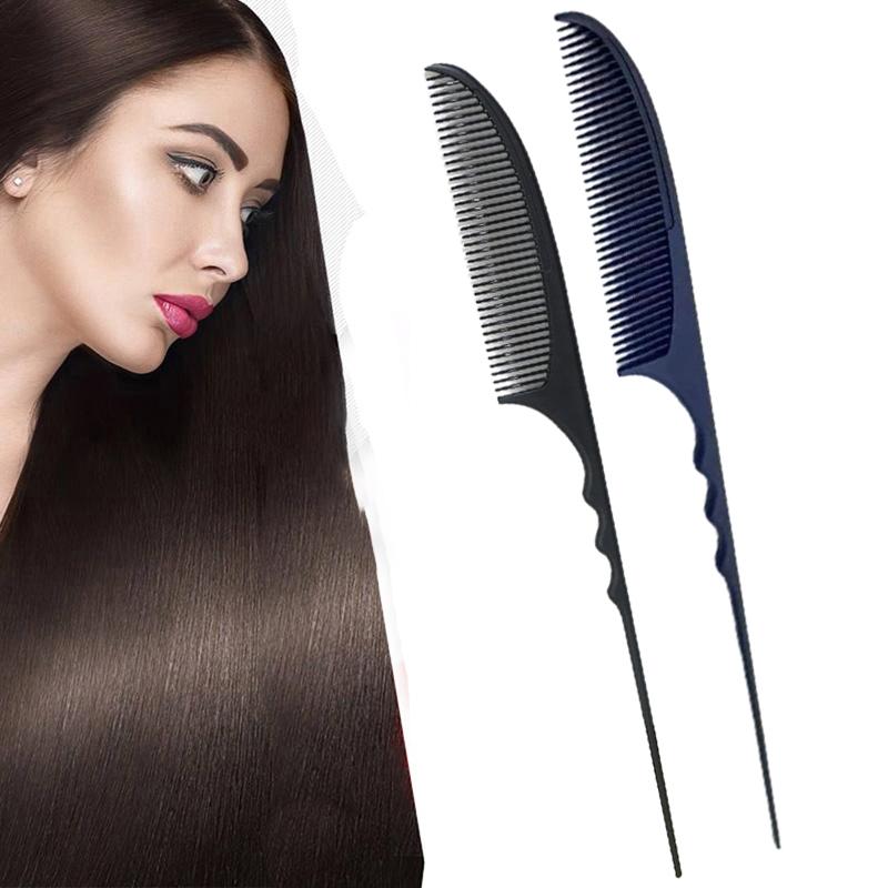 Pointed Tail Soft Comb Fine-Tooth Hair Styling Comb Heat Resistant Pin Rat Tail Comb Separate Parting Salon Dyeing Tail Combs