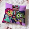 anime Teen Titans Go Cushion Cover Premium Comfort Reversible Pillow Cove -Two in One Design for Any Room & Car Interior