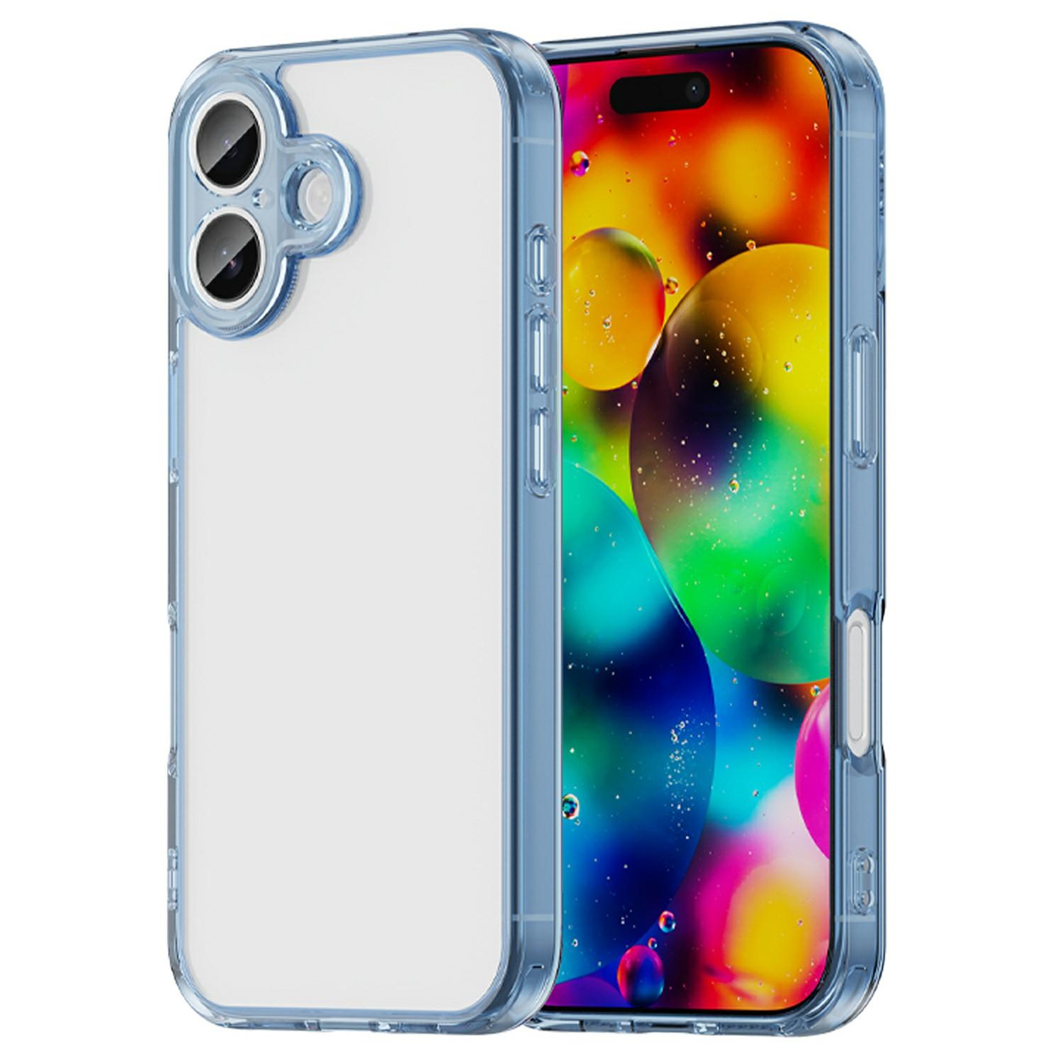 

For iPhone 17 Case TPU+Acrylic Phone Back Cover Anti Yellowing Blue