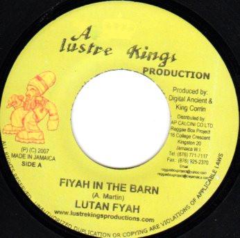 

7inch Record LUTAN FYAH / I LUE - Fiyah In The Barn NONE Lustre Kings 2007 Jamaica Reggae, Ska & Dub Used