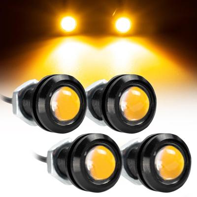 4Pcs Universal 12V Kühlergrill Beleuchtung Bernstein High Power Led Eagle Eye DRL Auto Nebel Birne Reverse Backup parkplatz Seite Signal Lampe