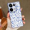Flowers Leaves Print Case For Xiaomi 13T Redmi Note 15 Pro 4G Leather Texture Silicone Cover For Redmi Note 14 13 Pro+ 5G