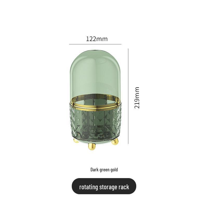 Rotating Dust-Proof Cosmetic Organizer: Makeup Brush Holder, Lipstick & Eyeshadow Rack, Pen Holder