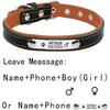 Custom Leather Dog Collar Soft Padded Dog Collars Personalized Pet ID Necklace Free Engraved Name Paw For Small Medium Dogs Pug