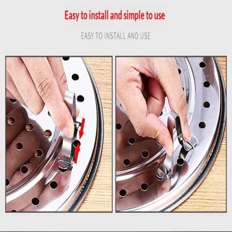 Stainless Steel Steamer Rack Rust Proof Detachable Support Legs For Home Kitchen Steaming Dumplings Vegetables Corn