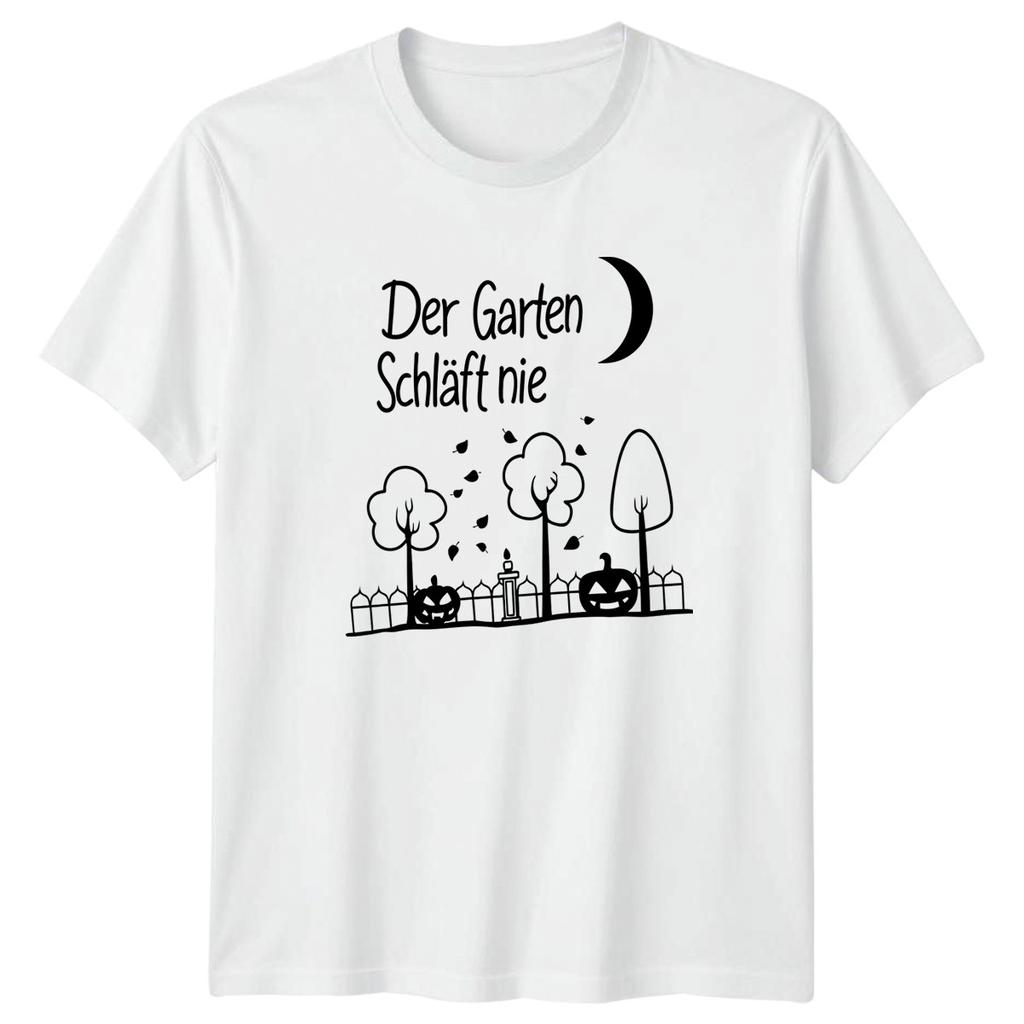 Der Garten Schlaeft Nie TShirt Fall Autumnal Garden Gardening Halloween