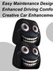 Funny Cartoon Big Eyes Car Headrest Covers 2pcs Seat Protector Anti-Scratch Vehicle Accessories For Driver Halloween Christmas