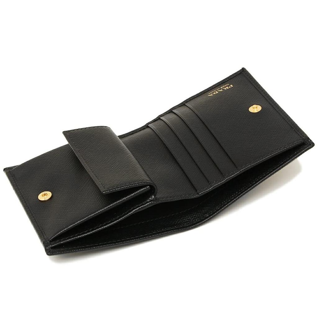 Wallet 1MV204 QWA F0002 Bifold Wallet Plain NERO Black [Prada] Women's [Item]