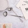 Stainless Steel Dinnerware Long Handle with Hook Tableware Slotted Scoop Serving Spoon Soup Ladle