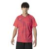Mizuno Game Short Dynamotion Officially Approved by the Japan Badminton Radiant Red Tennis/Badminton Shirt, Sleeve, Moisture-Wicking, Quick-Drying,
