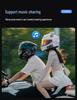 Bluetooth Motorcycle Helmet Headset F20pro: Cross-Brand Intercom, Two-Person Riding, Music Sharing.