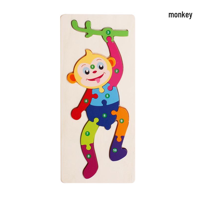 3D Wooden Transportation Animal Puzzle: Educational Jigsaw Board for Early Learning