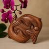 Wooden Puzzle Box With Secret Compartment, Dolphin Design