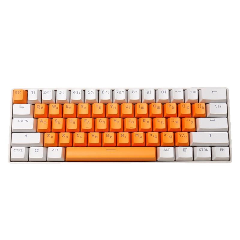 K61 Russian Two-Color Mechanical Keyboard – Durable, Wear-Resistant, and Practical
