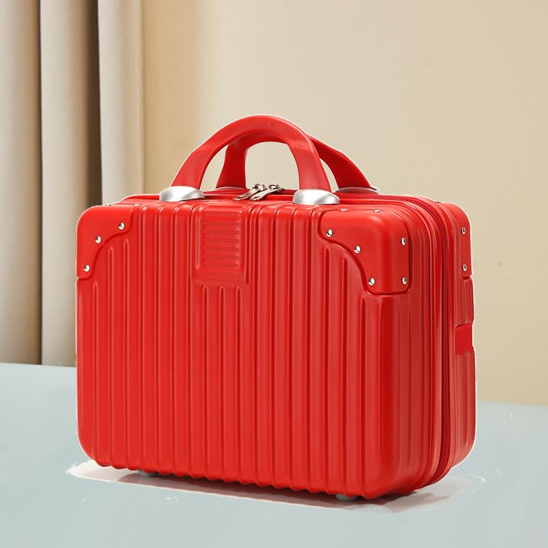 Retro Suitcase Set: 14" Women's Cosmetic Bag & 16" Men's Carry-On Luggage Gift Box.