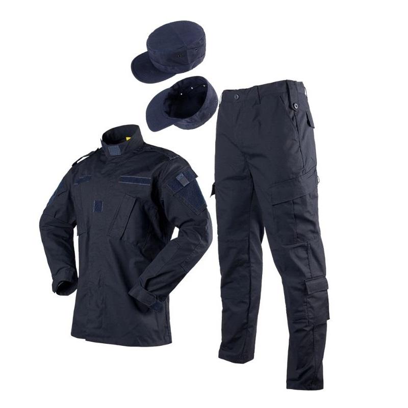 

Темно-синяя рабочая одежда, костюм из рипстопа, блузка для взрослых, комплект брюк, комплект полицейской униформы безопасности с шляпой L