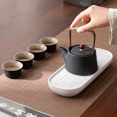 Set de Ceai Kung Fu pentru Gospodărie, Living, Set Complet de Echipament de Călătorie, Simplu, pentru Birou, Ceainic pentru Prepararea Ceaiului, Ceașcă de Ceai, Tavă de Ceai